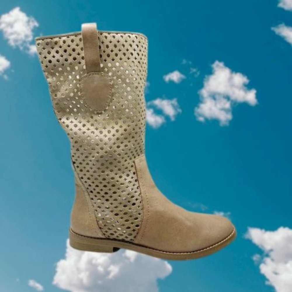 Zoe Luca ZL Tan Leather Boots Naples-Z 5.5M